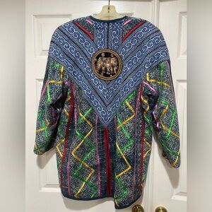 Unbranded Women Cotton Boho Patchwork Elephant‎ Embroidered Back Hmong Jacket